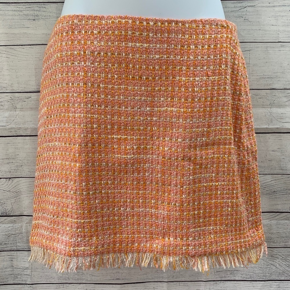 Vintage Tweed Woven A-Lined Lined Mini Skirt - Picture 3 of 8